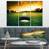 Golf Ball Near Hole Multi-Panels