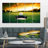 Golf Ball Near Hole Multi-Panels