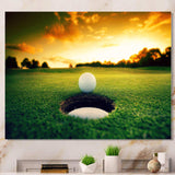 Golf Ball Near Hole