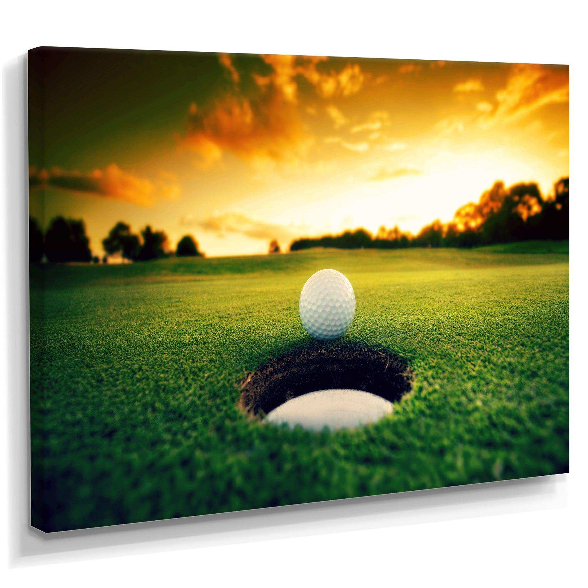 Golf Ball Near Hole