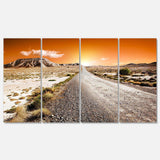 Sunset Desert with Pebble Road Multi-Panels