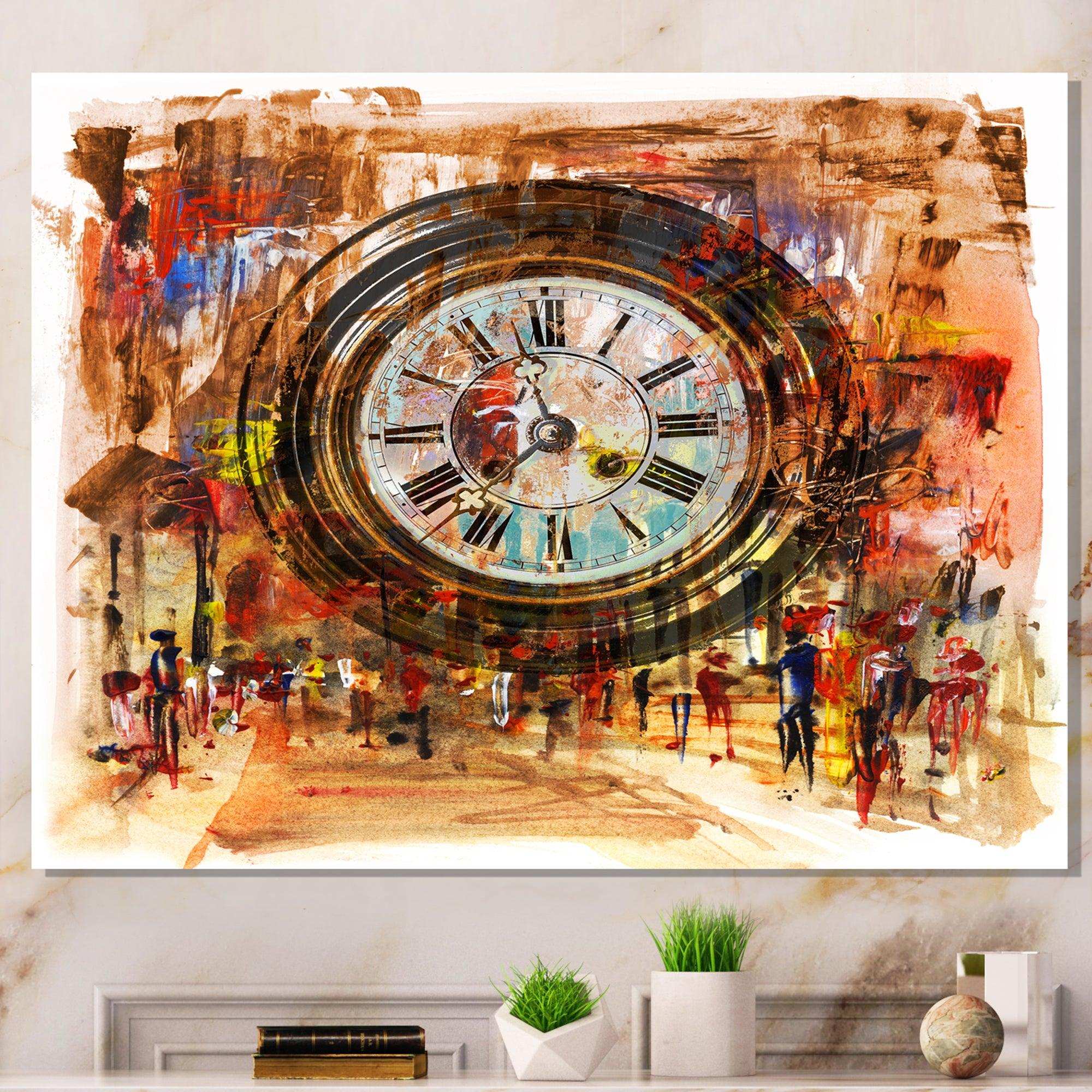 People and Time Acrylic Painting