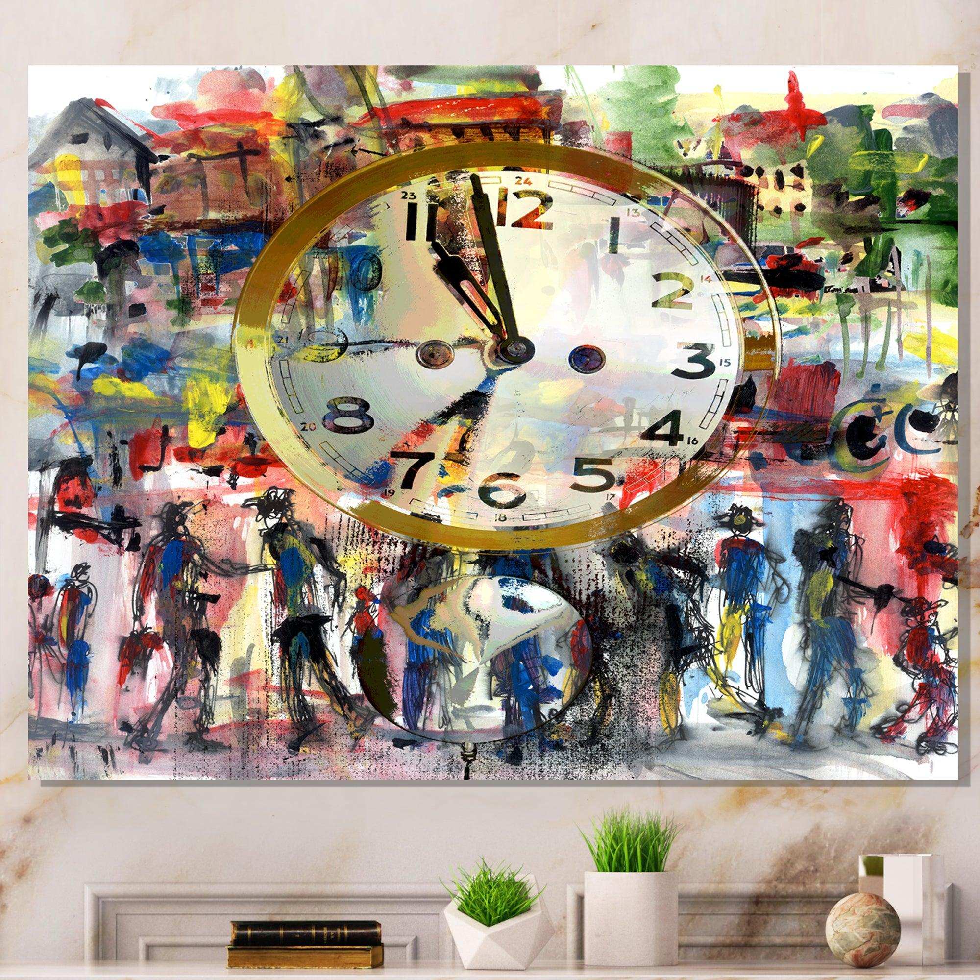 People and Time Acrylic Watercolor