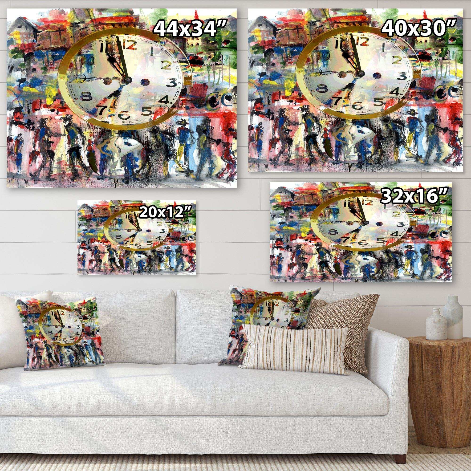 People and Time Acrylic Watercolor