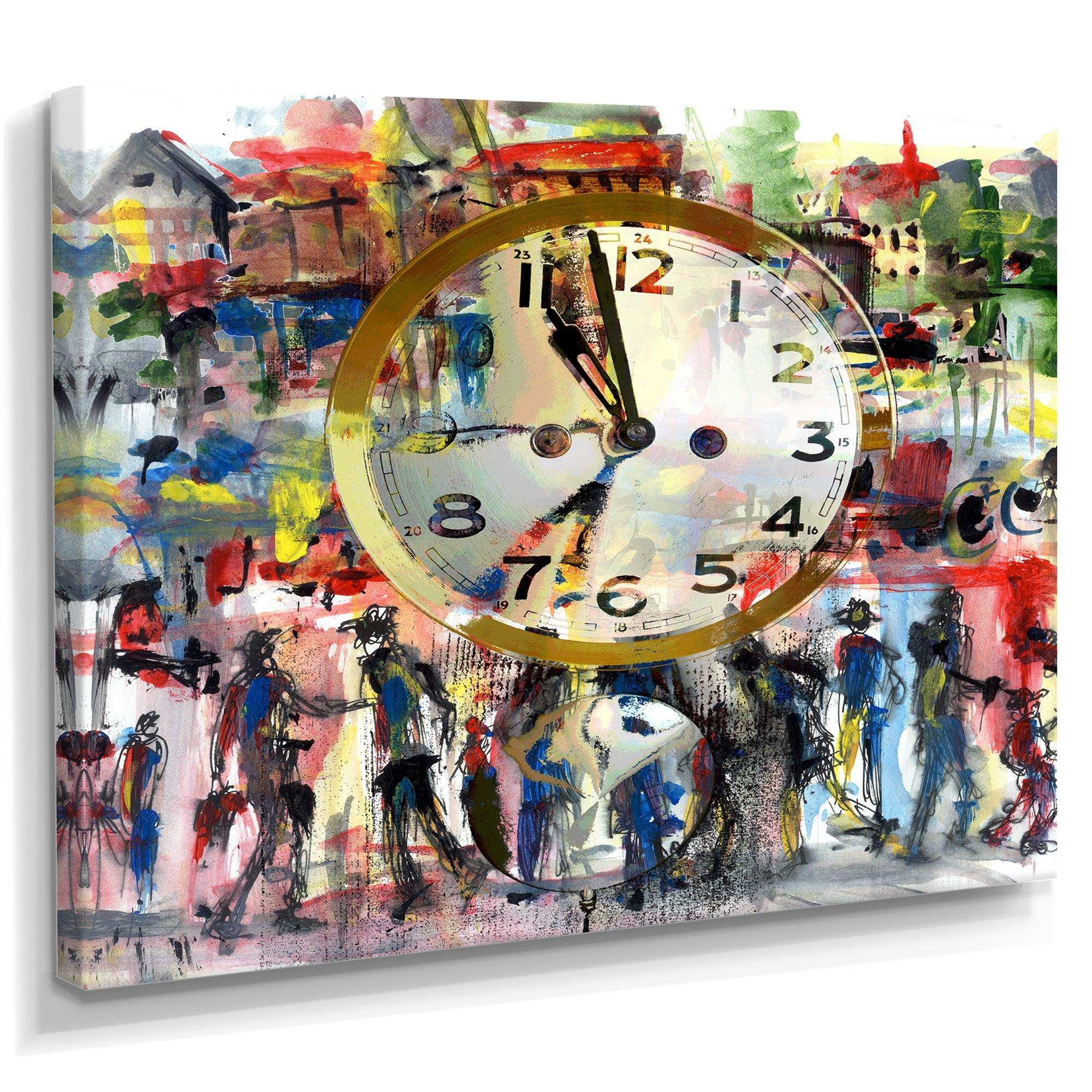 People and Time Acrylic Watercolor