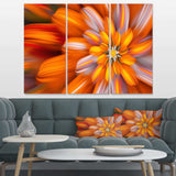 Massive Orange Fractal Flower Multi-Panels