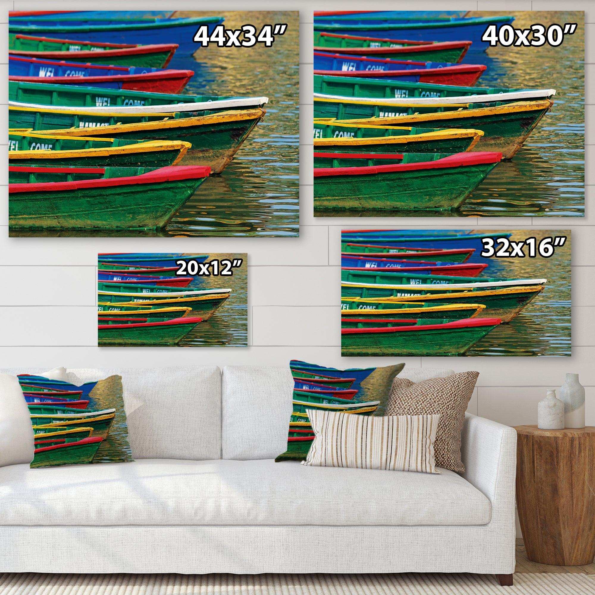 Color Boats on Phewa Lake Nepal