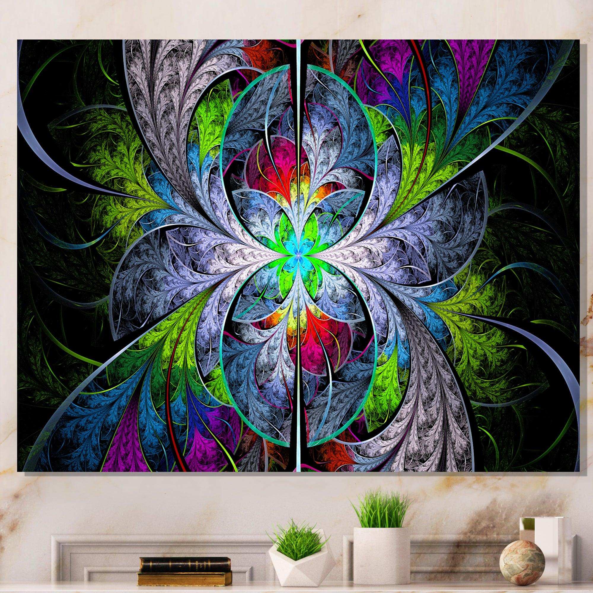 Multi Color Fractal Stained Glass