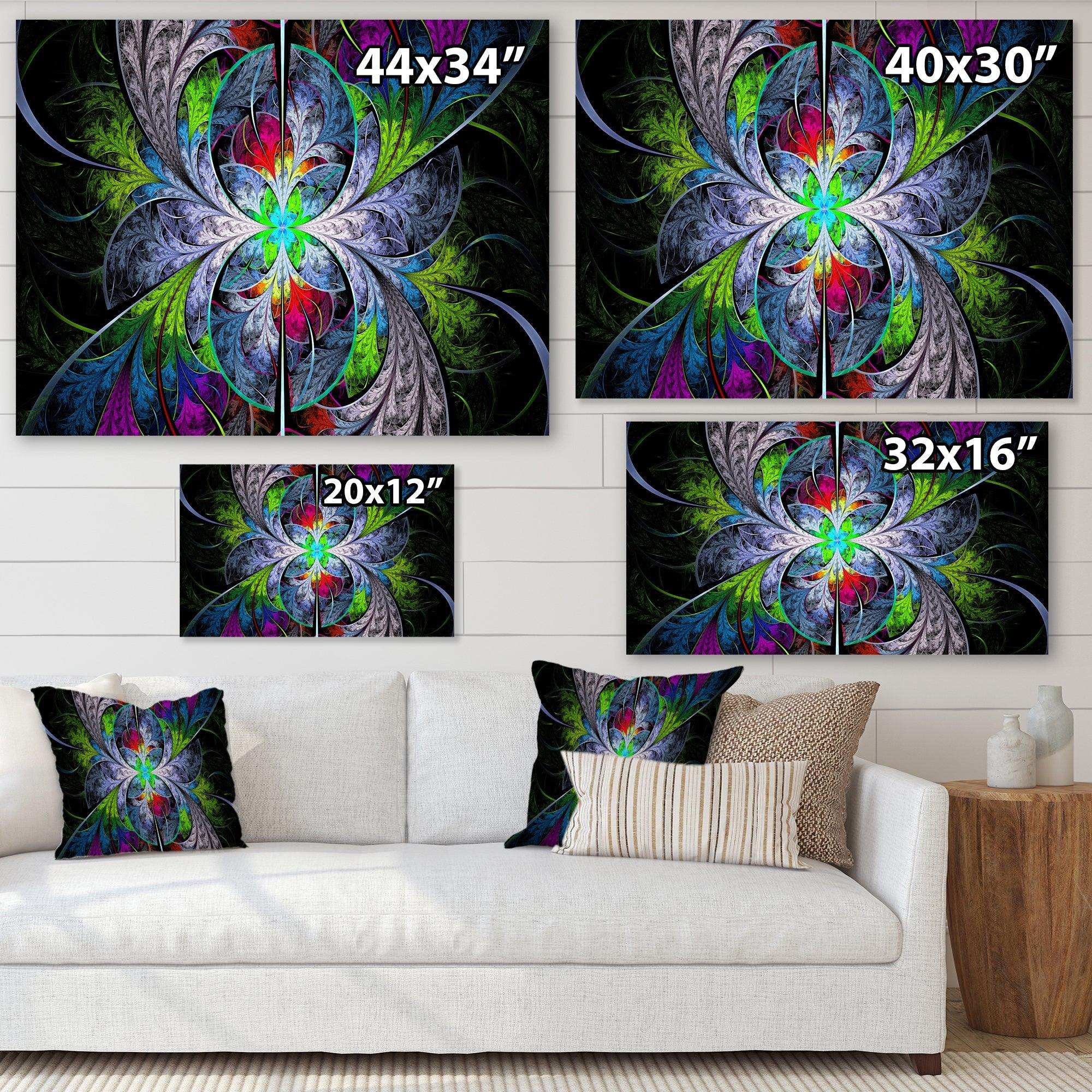 Multi Color Fractal Stained Glass