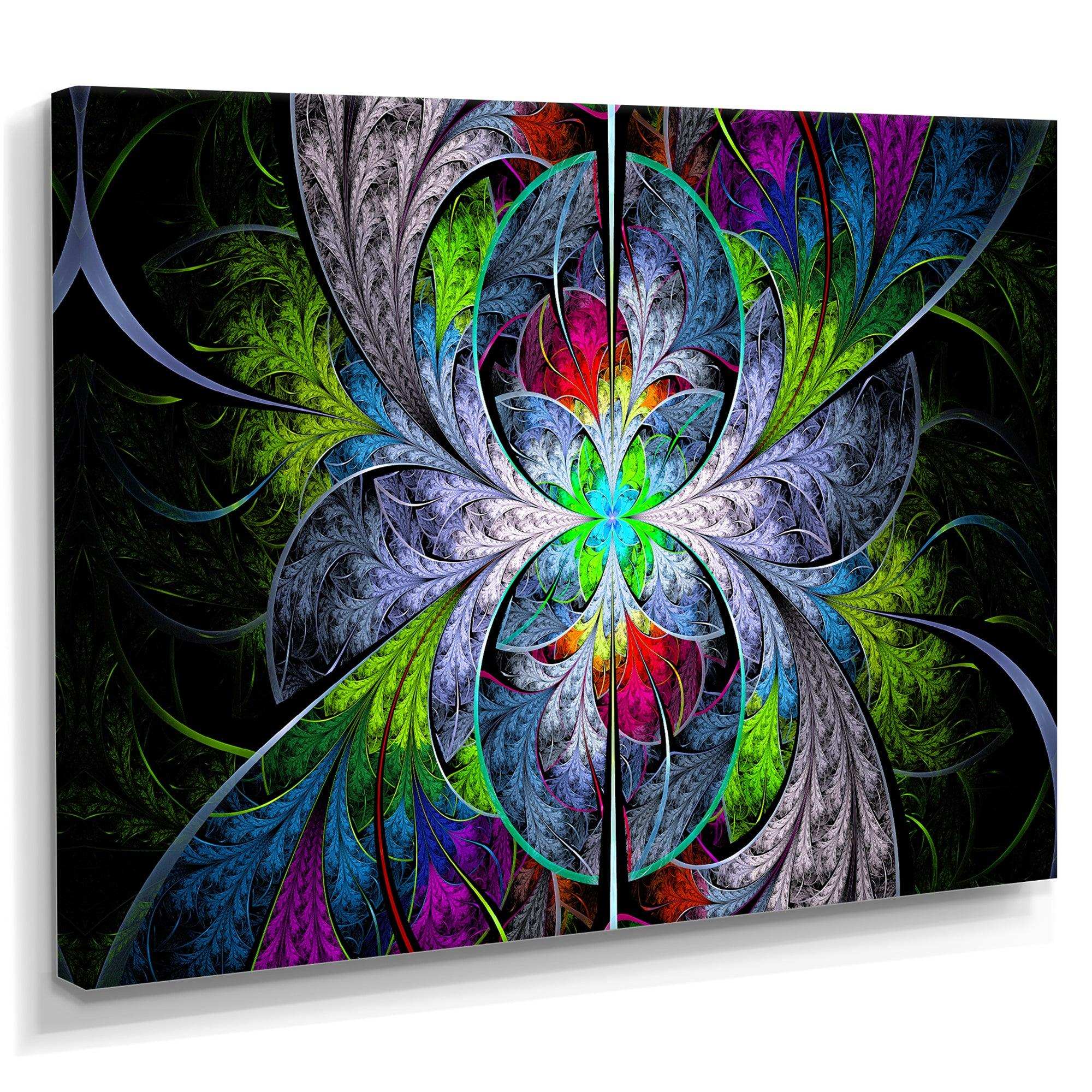 Multi Color Fractal Stained Glass