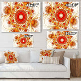 Orange Fractal Pattern with Circles