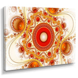 Orange Fractal Pattern with Circles