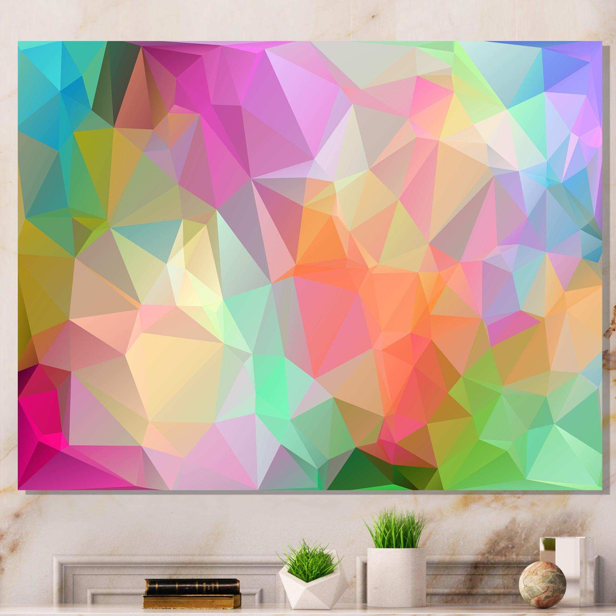 Multi Color Polygonal Mosaic Pattern