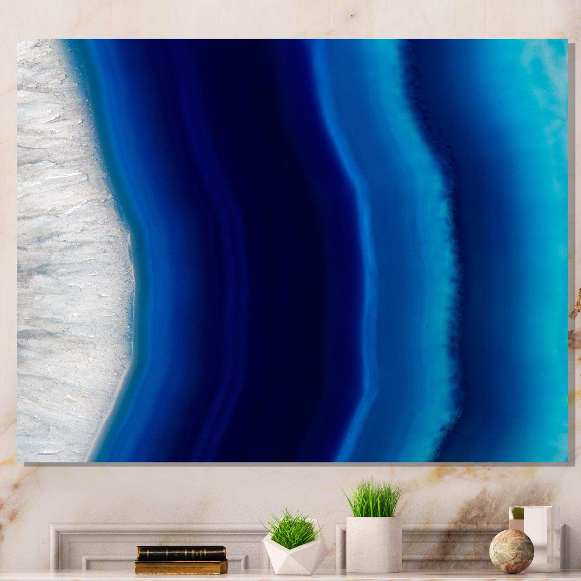 Stone of blue agate crystal