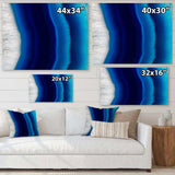 Stone of blue agate crystal