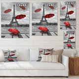 Flying Umbrella with Eiffel Tower