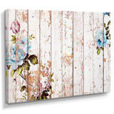 Shabby chic roses on wooden texture