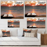 Open Bible in Cloudy Sunset