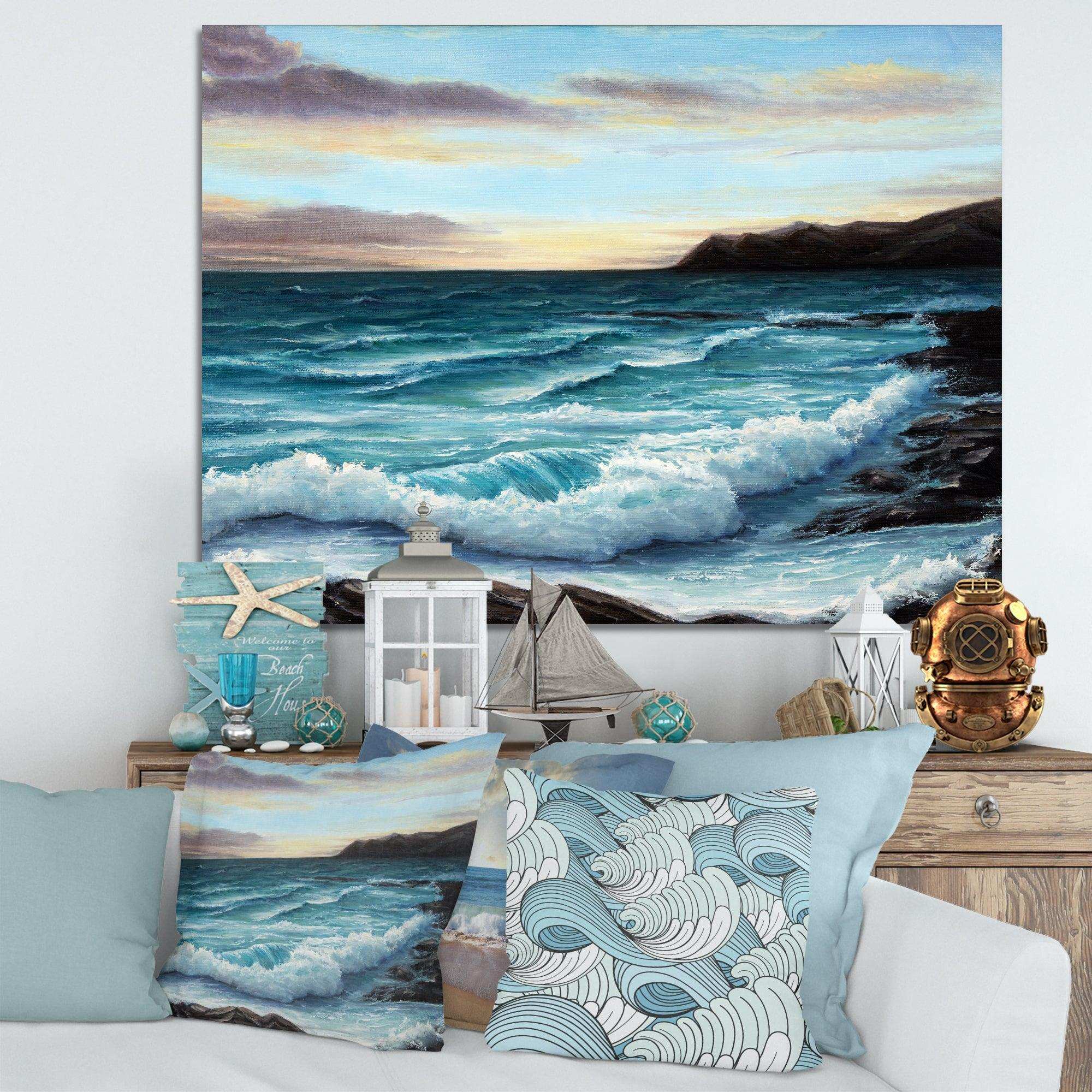 Ocean Waves at Seashore