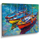 Three Fishing Boat Oil Painting
