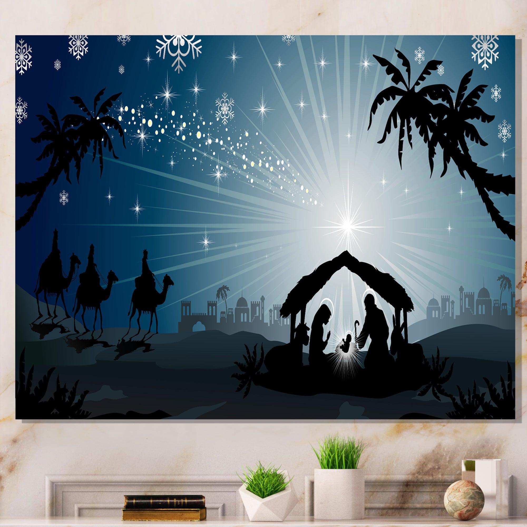 Christmas Nativity Scene with Three Wise Men