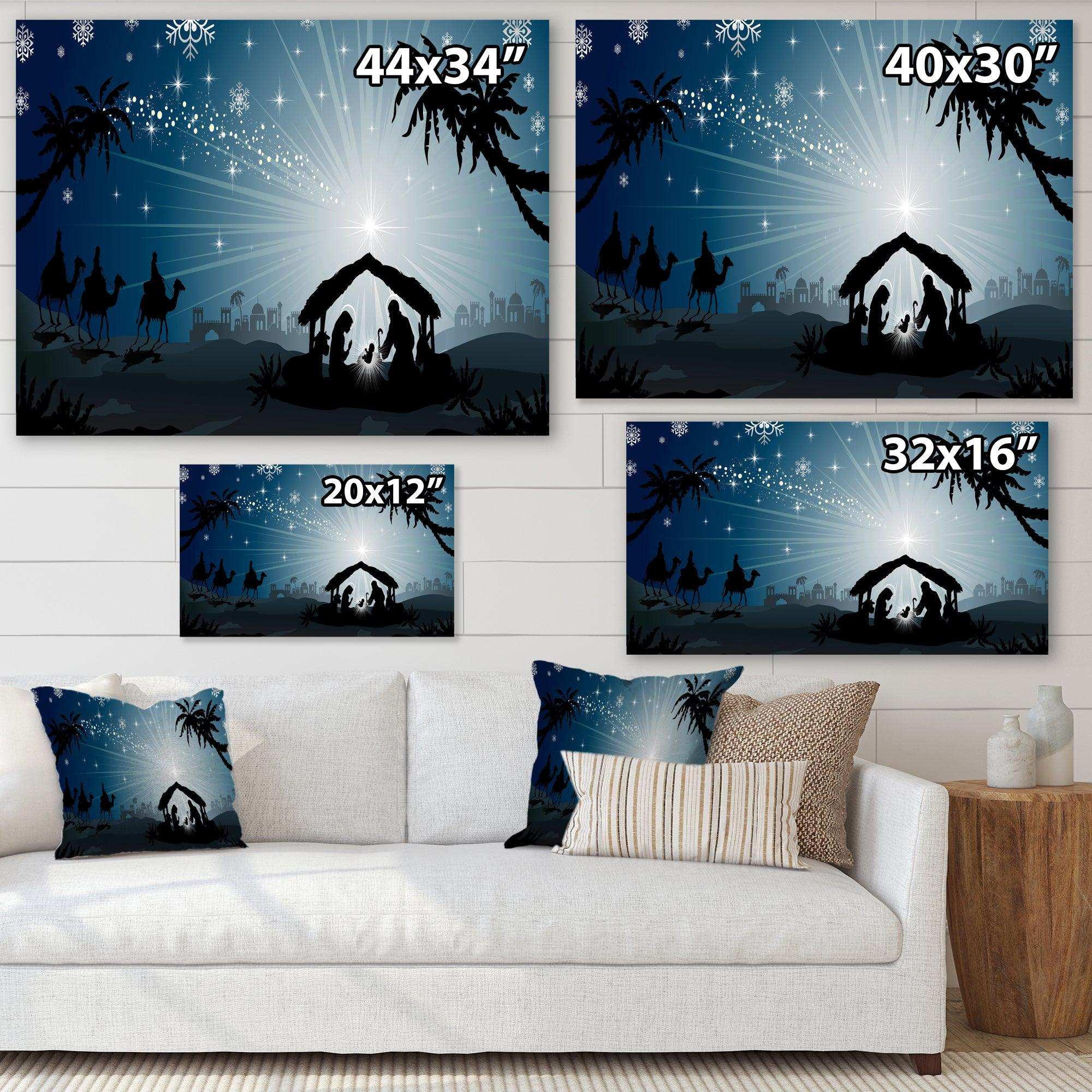 Christmas Nativity Scene with Three Wise Men