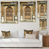 Old Wooden Door With Carvings in Paris, France