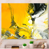 White and Yellow Marbled Acrylic with a cloud of Black
