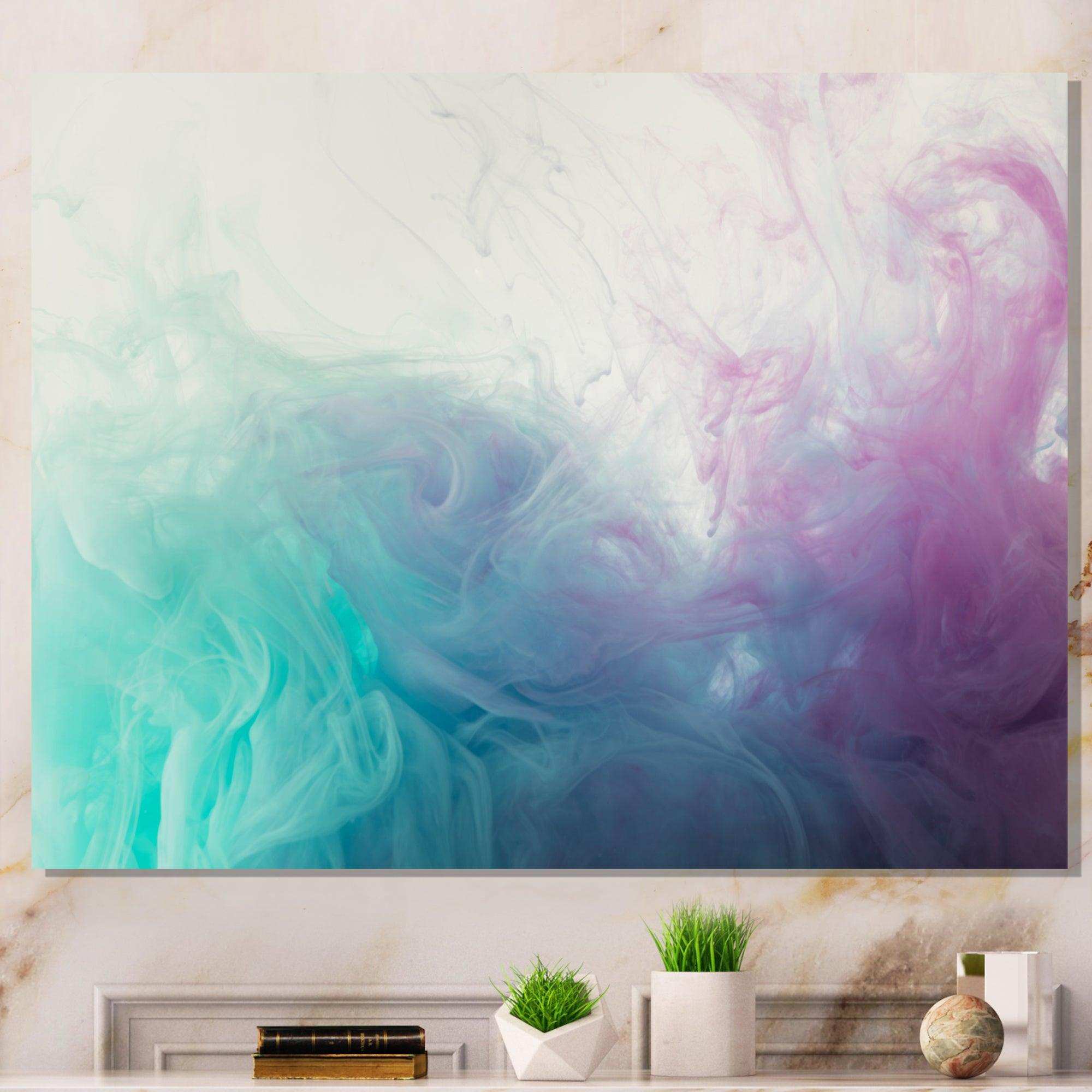 Cyan, Blue and Pink water in Ink Composition