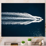 Aerial View Of Speed Boat In Mediterranean Sea