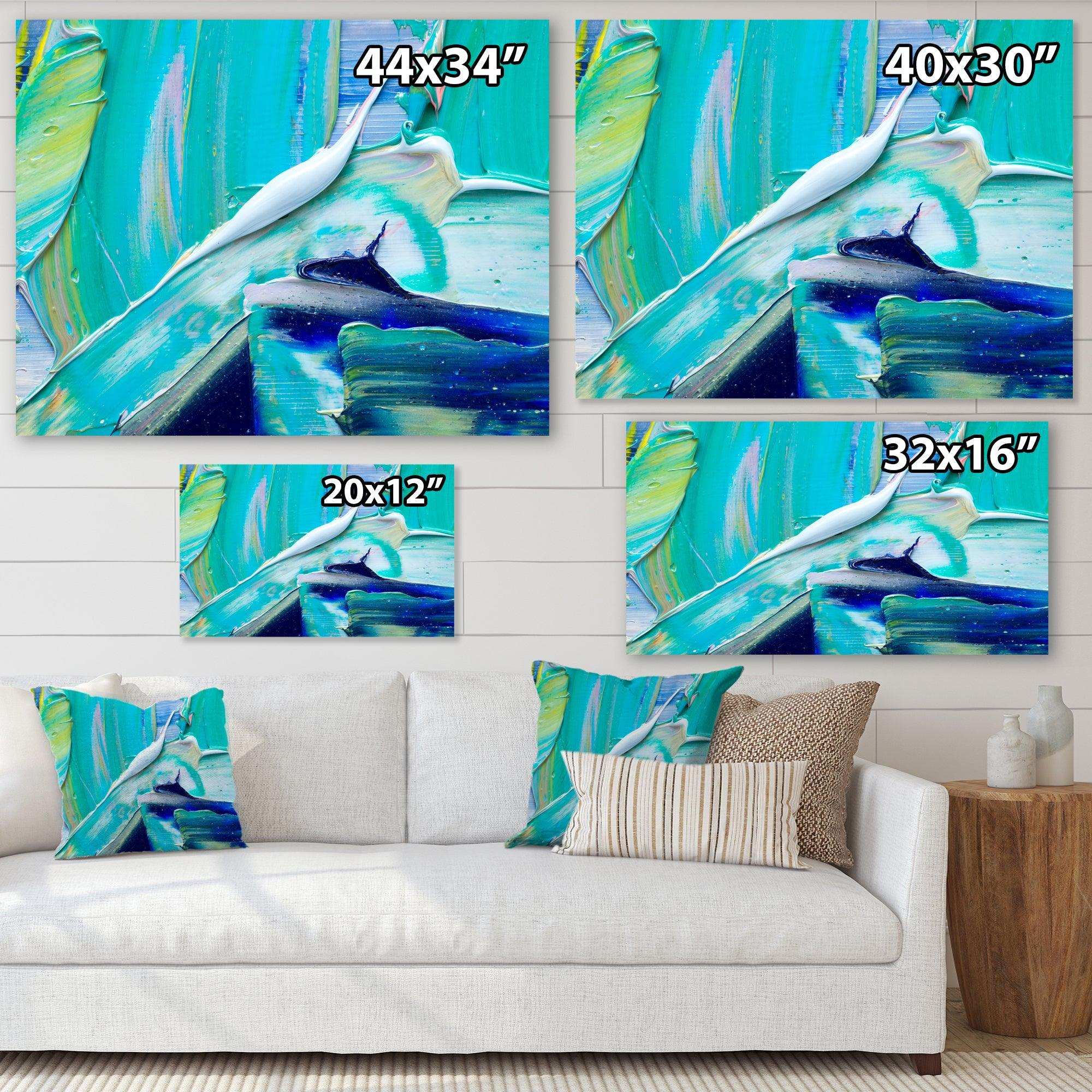 Oil On Canvas Textured Composition IX