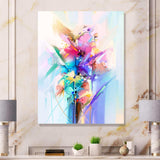 Abstract Colorful Spring Flowers Canvas Canvas