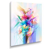 Abstract Colorful Spring Flowers Canvas Canvas