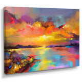 Sunset Painting With Colorful Reflections I