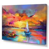 Sunset Painting With Colorful Reflections II