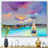 Impressionist Seascape With Little Ships III