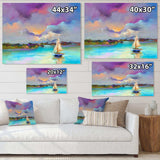 Impressionist Seascape With Little Ships III