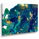 Golden Marble On Dark Blue Universe