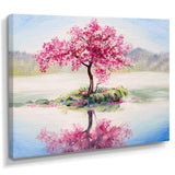 Japanese Cherry Blossom Tree On Little Idyllic IsLand