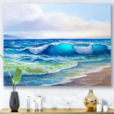 Seascape With Sunlight Catching A Wave