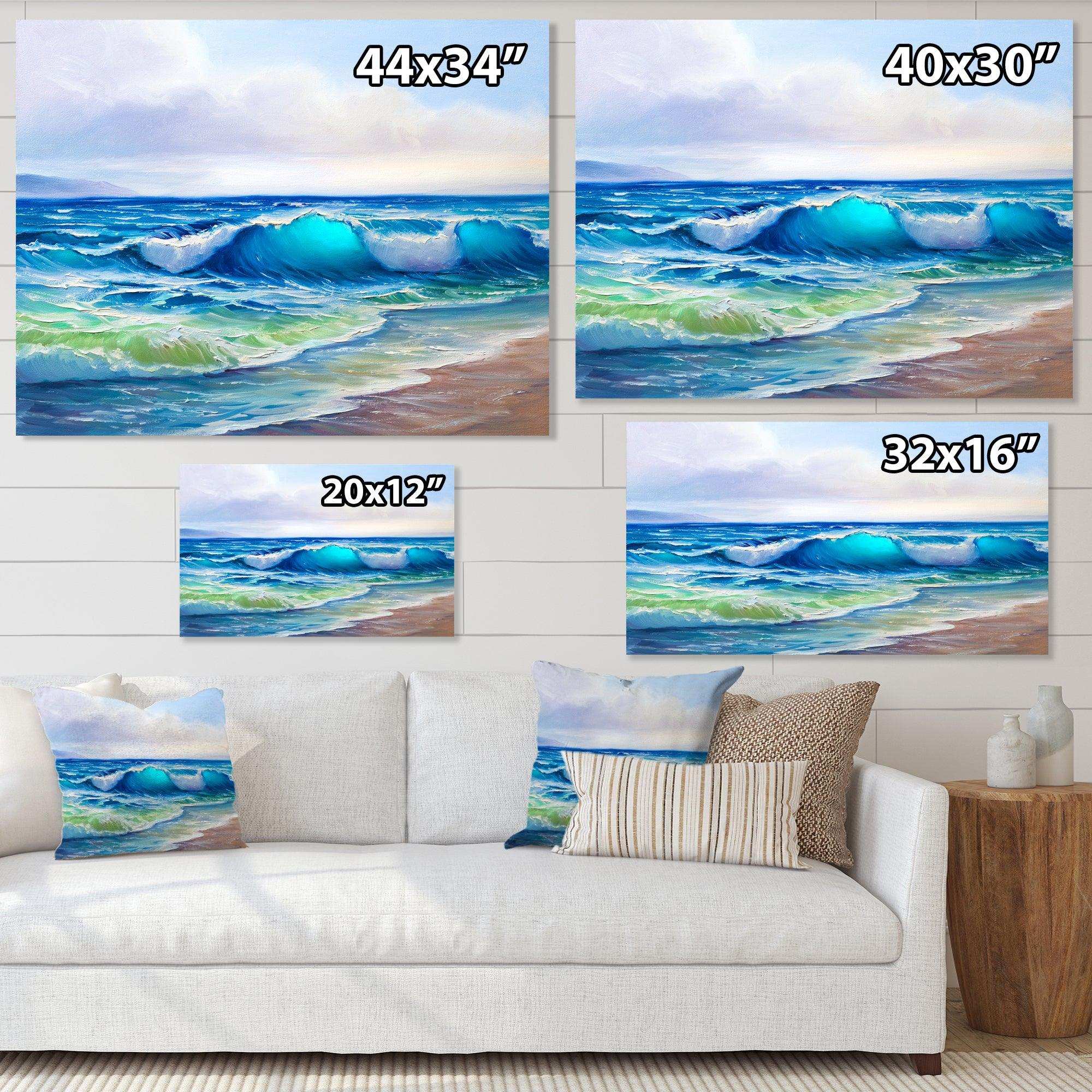 Seascape With Sunlight Catching A Wave