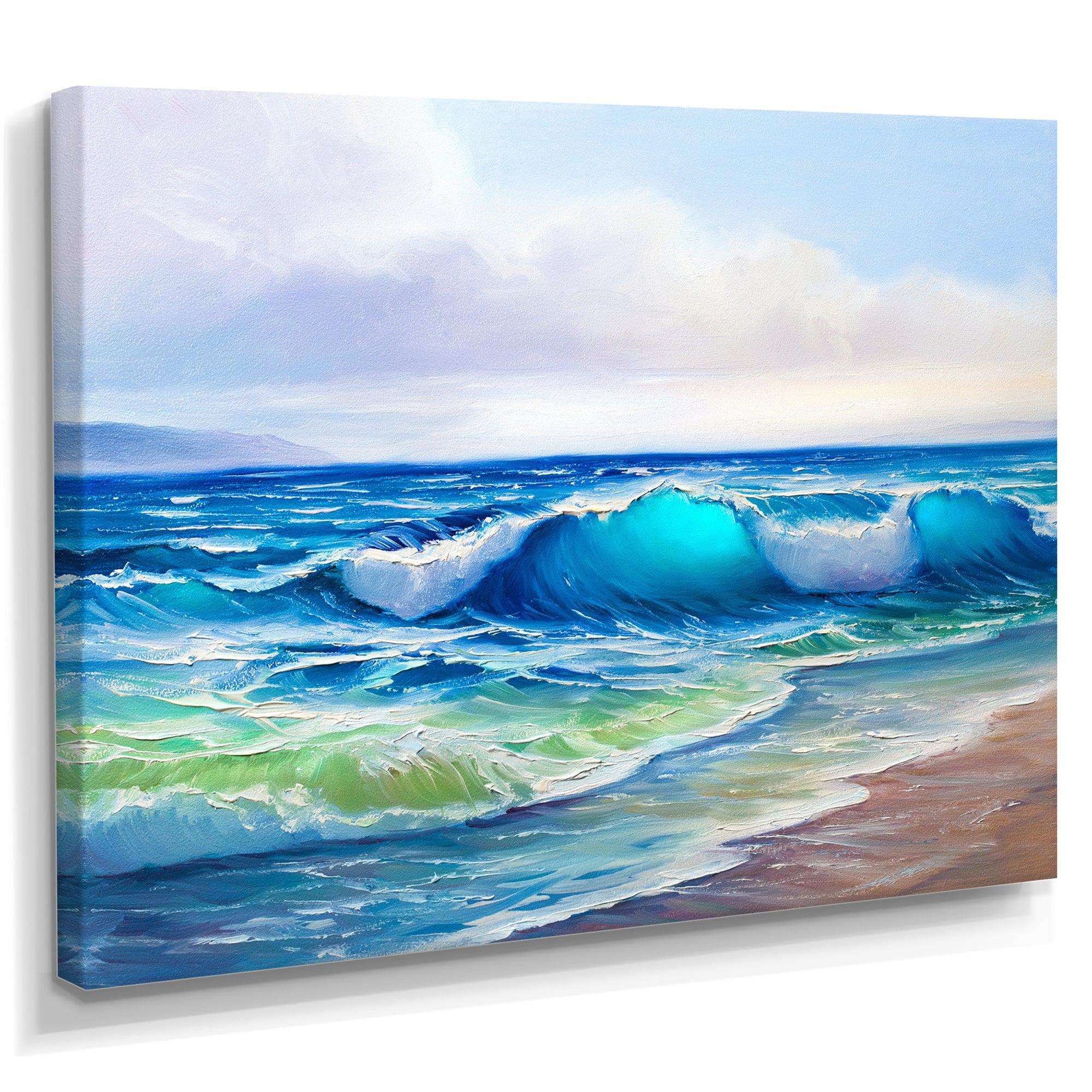 Seascape With Sunlight Catching A Wave