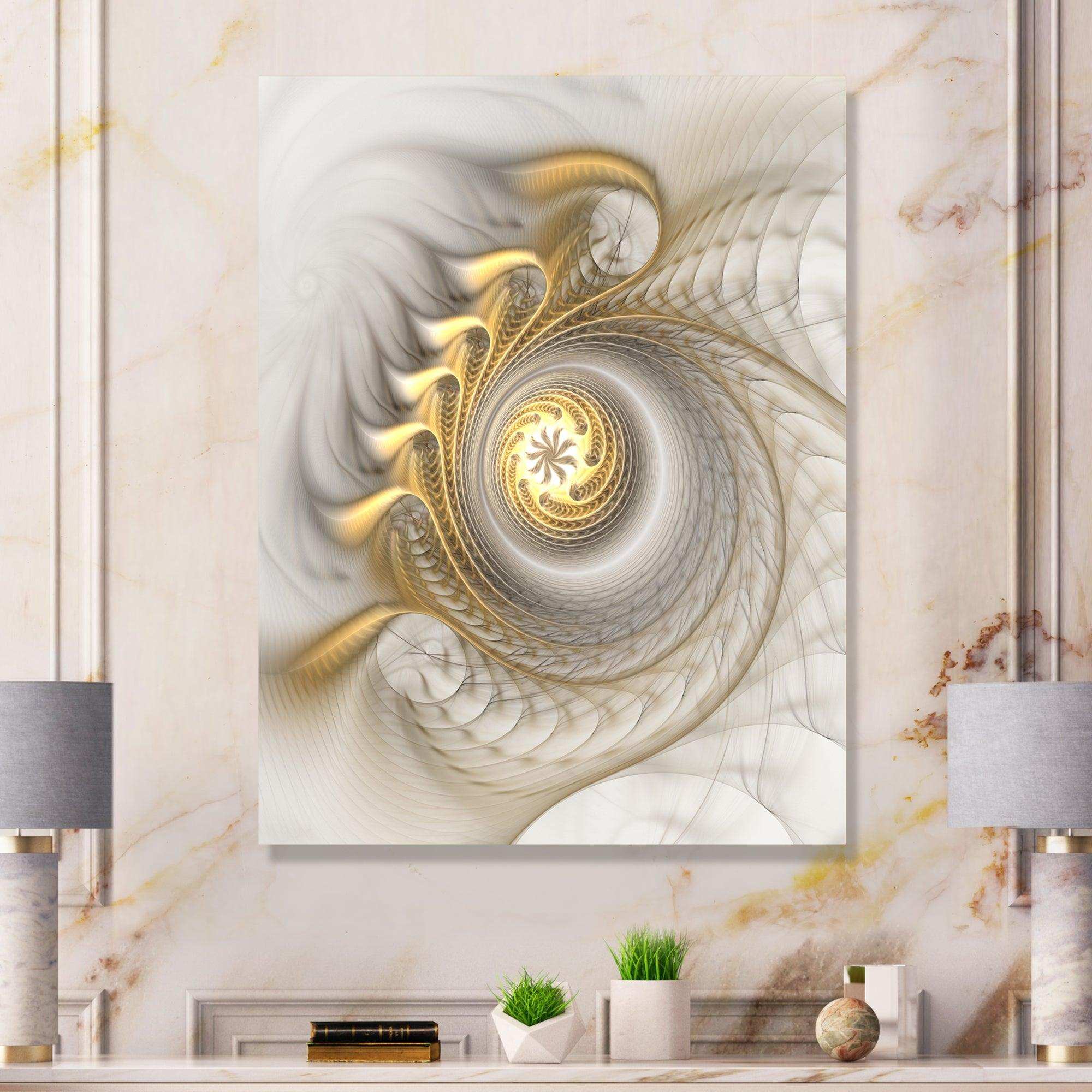 Glowing Fractal With Recursive Curves