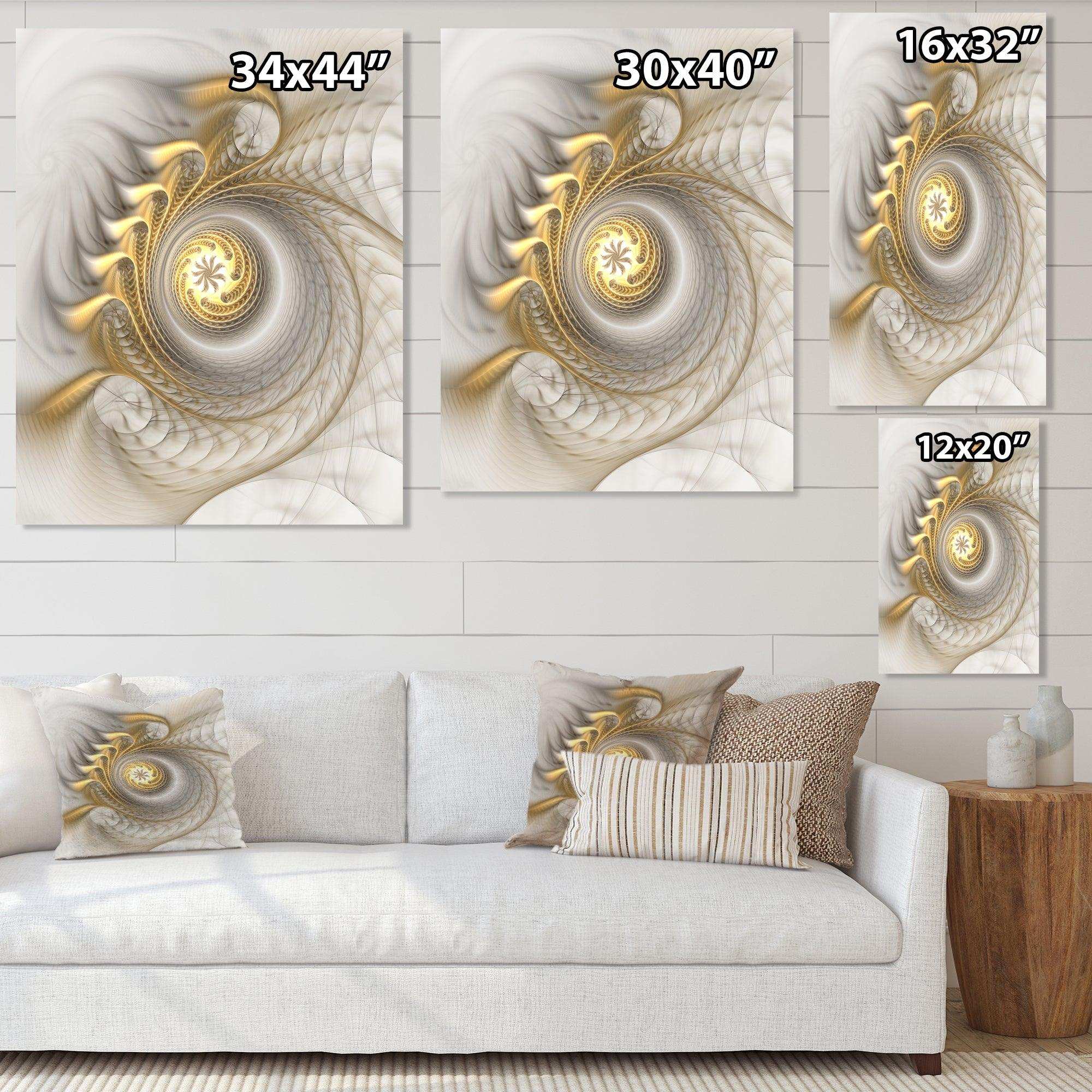 Glowing Fractal With Recursive Curves