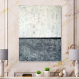 Grey and White Abstract Art Painting