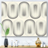 Retro Curved Minimal Geometric Ornament I