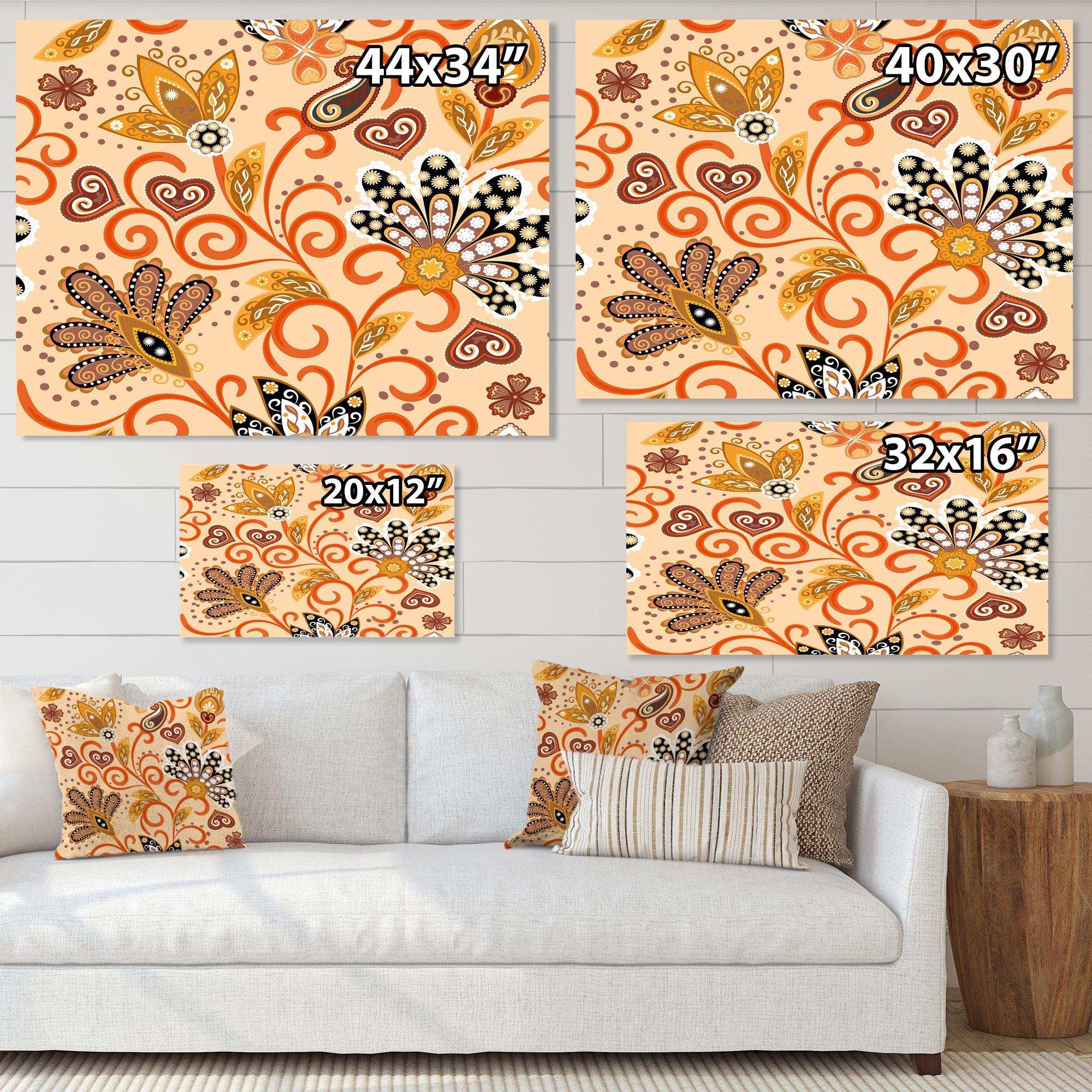 Retro Indian Floral Batik III