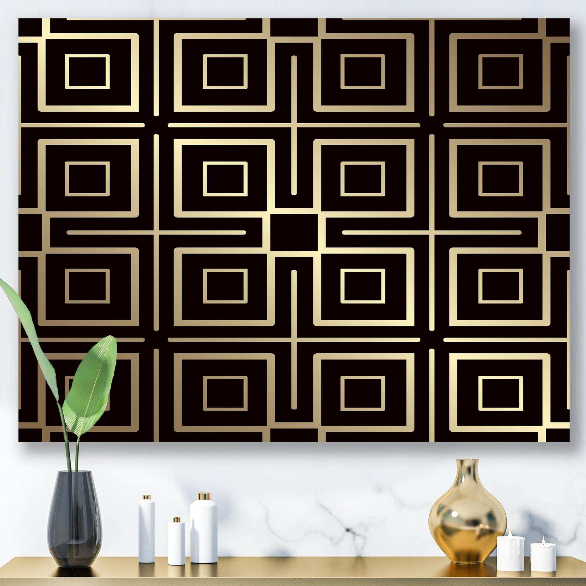 Golden Luxury Metallic Geometrics  XII