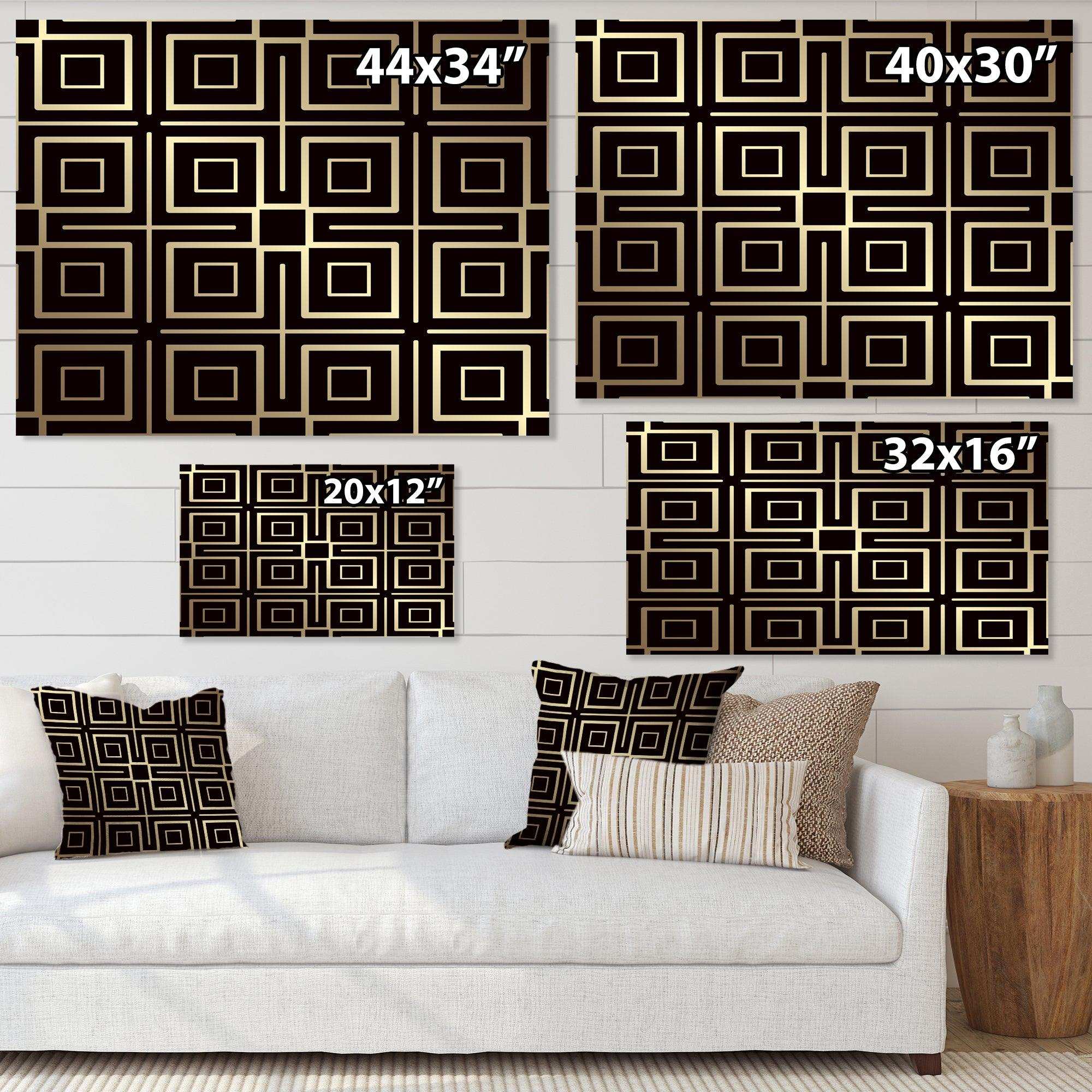 Golden Luxury Metallic Geometrics  XII