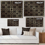 Golden Luxury Metallic Geometrics  XII